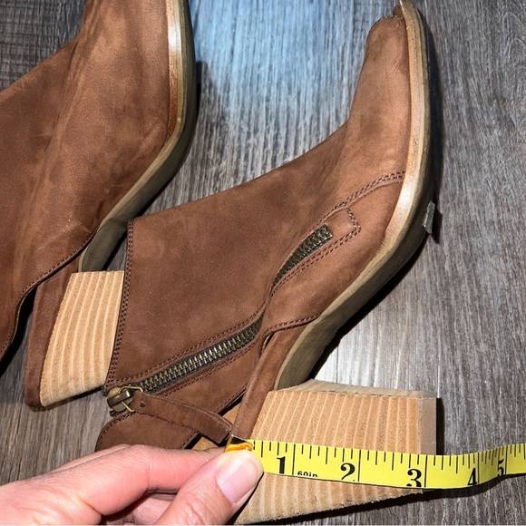 Paul Green Women's Brown Soft Leather Peep Toe 3in High Heel Sandals Size 7. - Picture 5 of 6